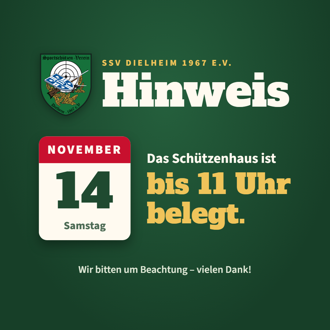 Schützenhaus bis 11 Uhr belegt